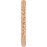14K Rose Gold 2.3 mm Rope Band Size 7