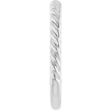14K White Gold 2.3 mm Rope Band Size 7