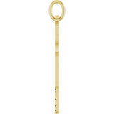14K Yellow Gold Engravable Pickleball Paddle Pendant