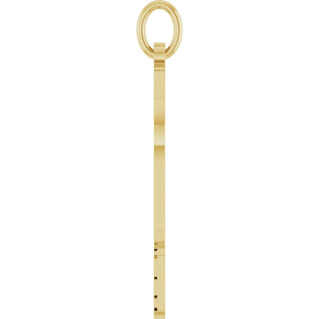14K Yellow Gold Engravable Pickleball Paddle Pendant