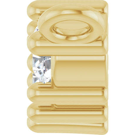 14K Yellow Gold 1/6 CTW Lab-Grown Diamond 5-Stone Family Bar Necklace Center