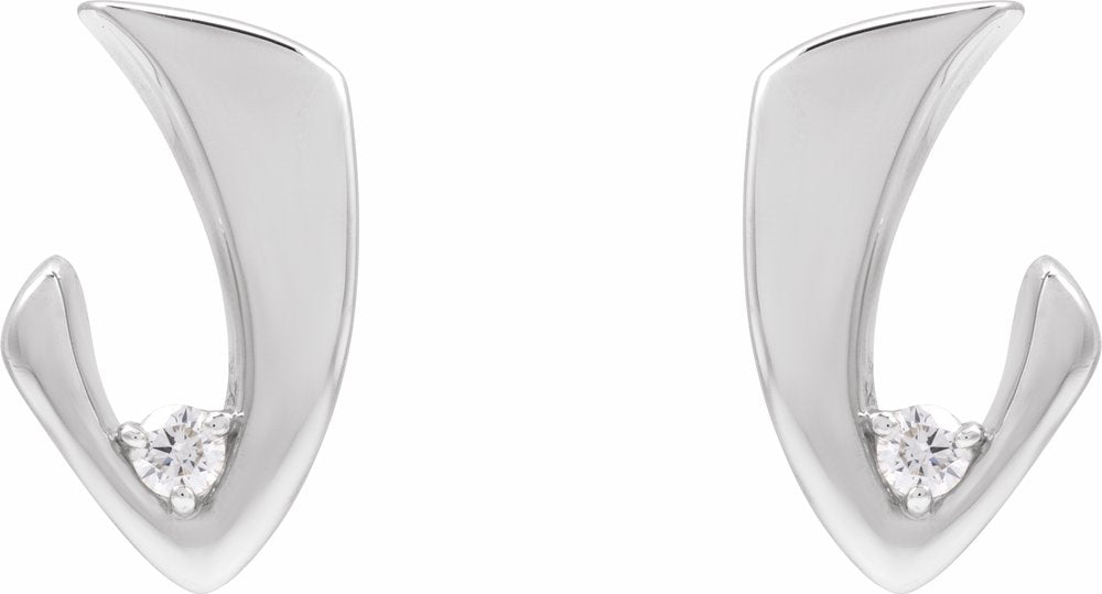 14K White 1/5 CTW Natural Diamond Earrings