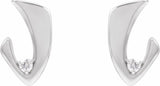 14K White 1/5 CTW Natural Diamond Earrings