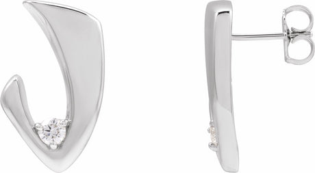 14K White 1/5 CTW Natural Diamond Earrings