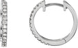 14K White Gold 1/6 CTW Natural Diamond Hinged 14.15 mm Hoop Earrings
