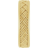 14K Yellow Gold 5.4 mm Woven-Design Flat Band Size 12