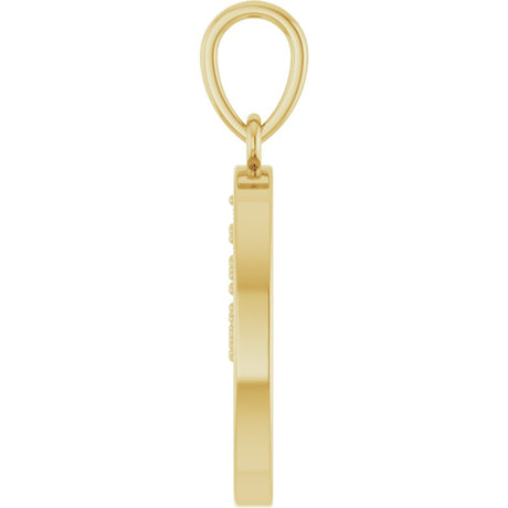 14K Yellow Gold .05 CTW Natural Diamond Tree of Life Pendant