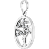 14K White Gold .05 CTW Natural Diamond Tree of Life Pendant