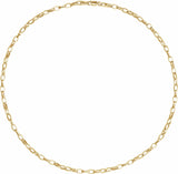 18K Yellow Gold-Plated Sterling Silver 3.9 mm Puffed Oval Cable 16" Chain