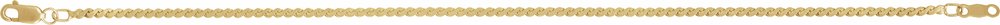 14K Yellow Gold 1.7 mm Serpentine 7" Chain