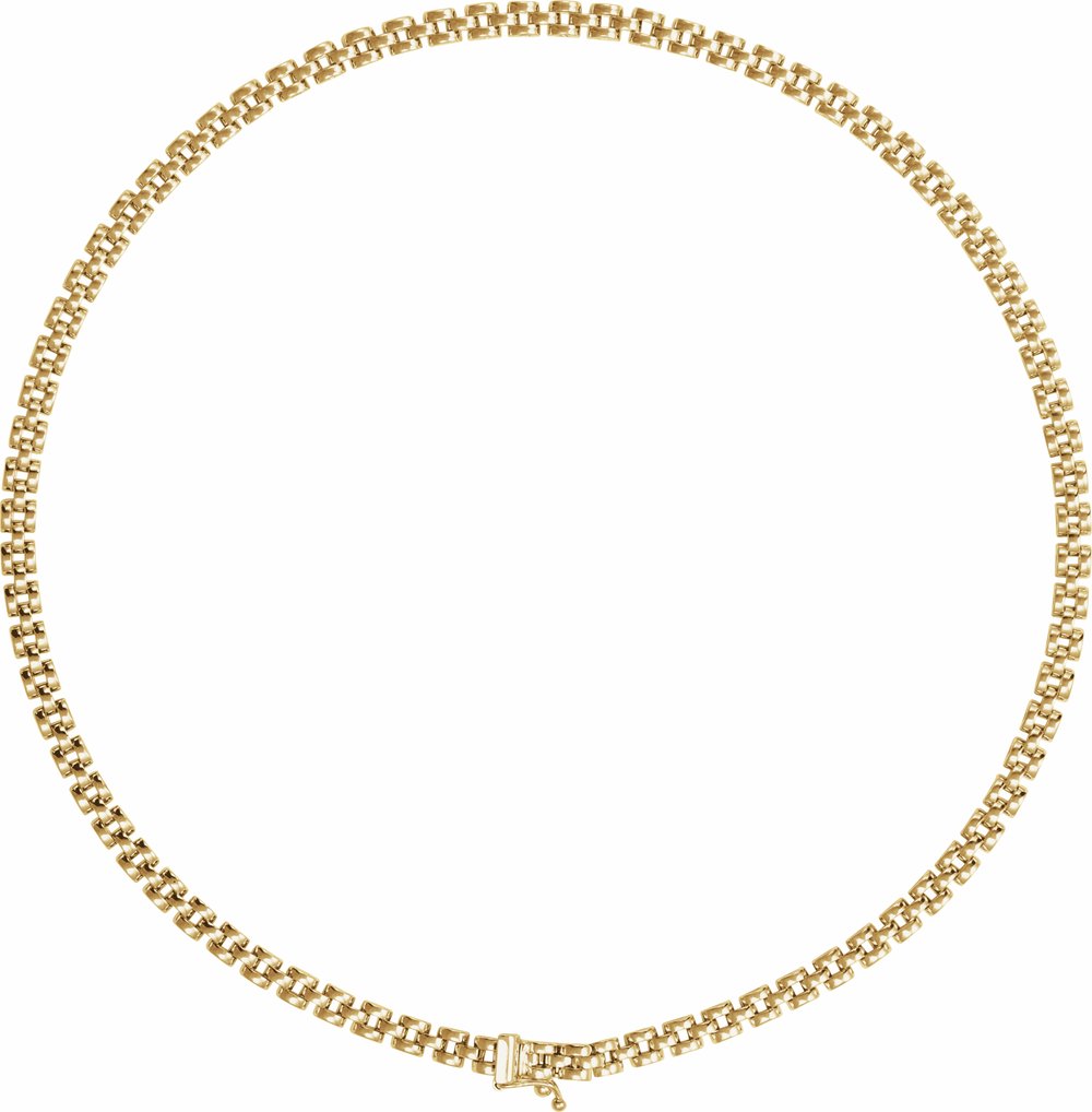 14K Yellow 4 mm Panther 16" Chain