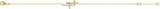 14K Yellow Gold 1/5 CTW Natural Diamond Double Sideways Cross 7-8" Bracelet