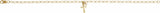 14K Yellow Gold .03 CTW Natural Diamond Cross Charm 7" Bracelet