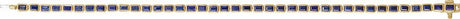 14K Yellow Gold Lab-Grown Blue Sapphire Line 7" Bracelet