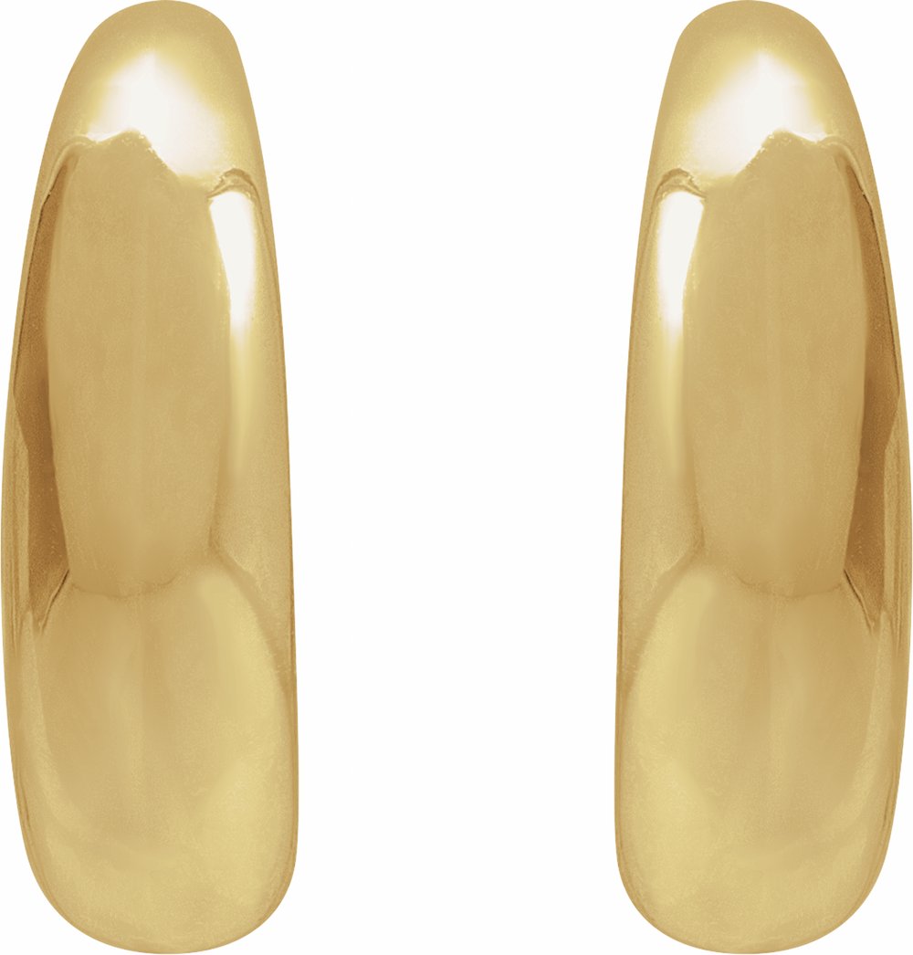 14K Yellow 14.4 mm Hoop Earrings