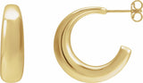 14K Yellow 19.2 mm Hoop Earrings