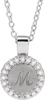 14K White 1/8 CTW Natural Diamond 16-18" Necklace