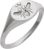 Sterling Silver Intaglio Bee Signet Ring