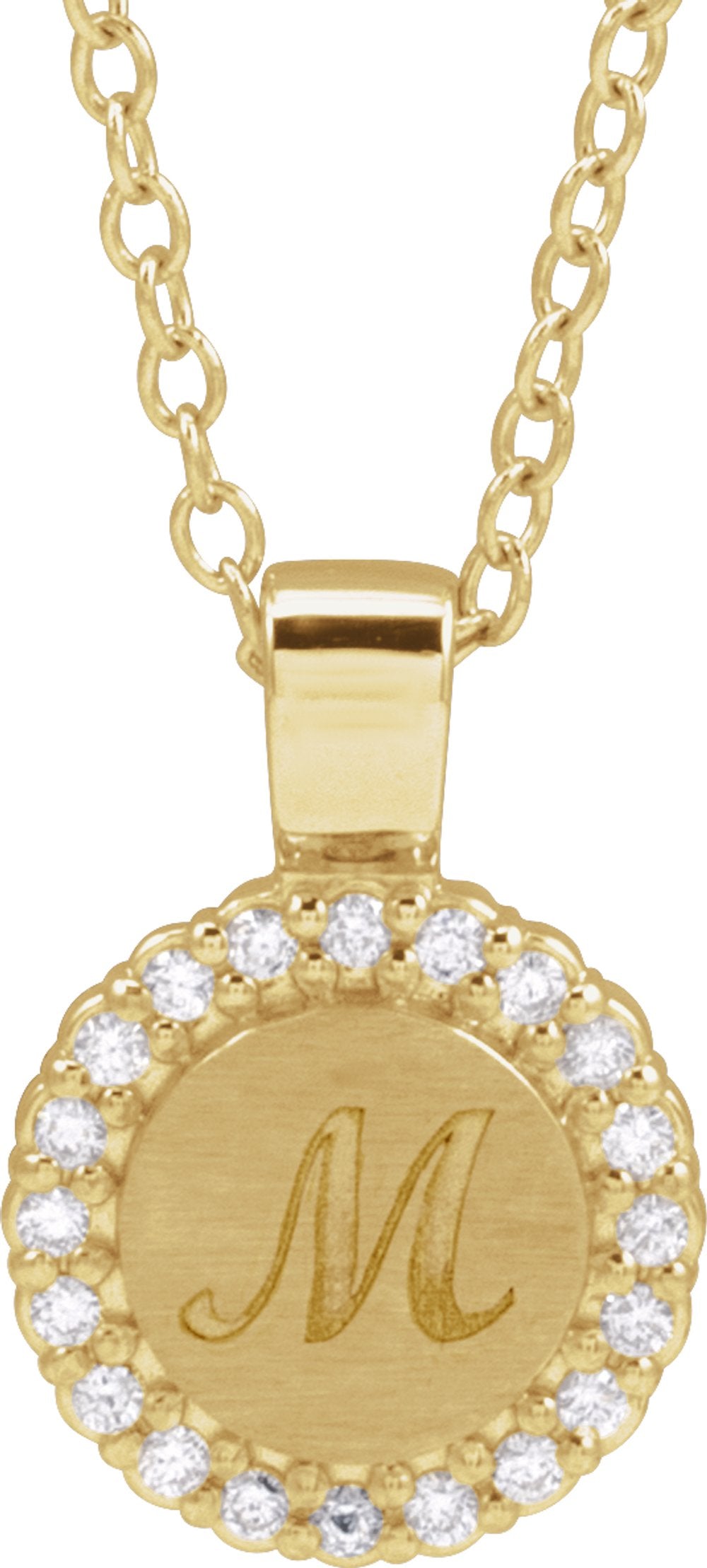 14K Yellow Gold 1/8 CTW Natural Diamond 16-18" Necklace
