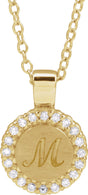 14K Yellow Gold 1/8 CTW Natural Diamond 16-18" Necklace