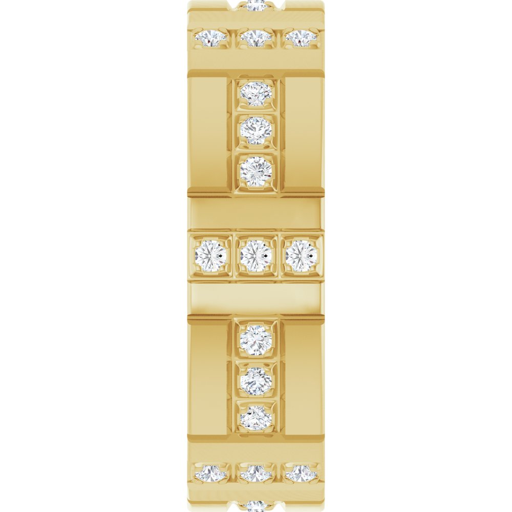 14K Yellow Gold 1/4 CTW Lab-Grown Diamond Accented Eternity Band