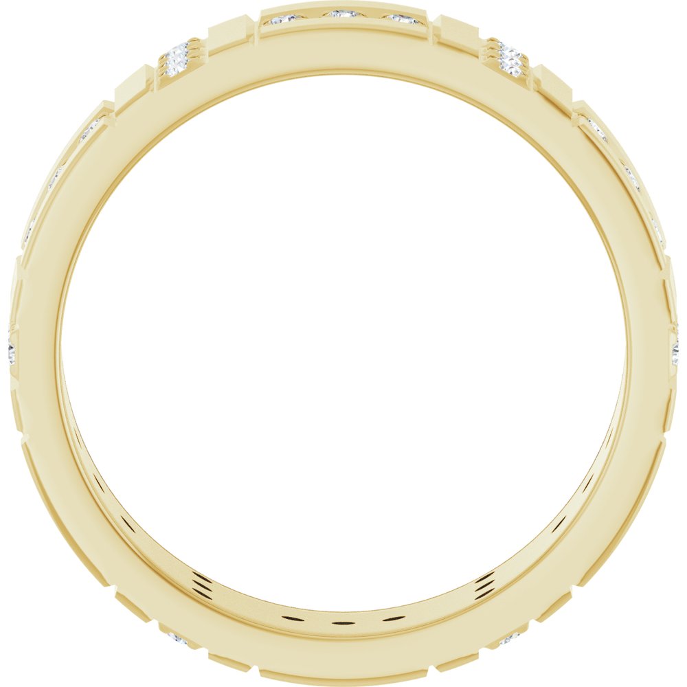 14K Yellow Gold 1/4 CTW Lab-Grown Diamond Accented Eternity Band