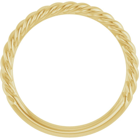 18K Yellow Gold 2.3 mm Rope Band Size 9