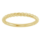 18K Yellow Gold 2.3 mm Rope Band Size 9