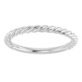 Sterling Silver 2.3 mm Rope Band Size 9