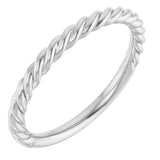 Sterling Silver 2.3 mm Rope Band Size 9