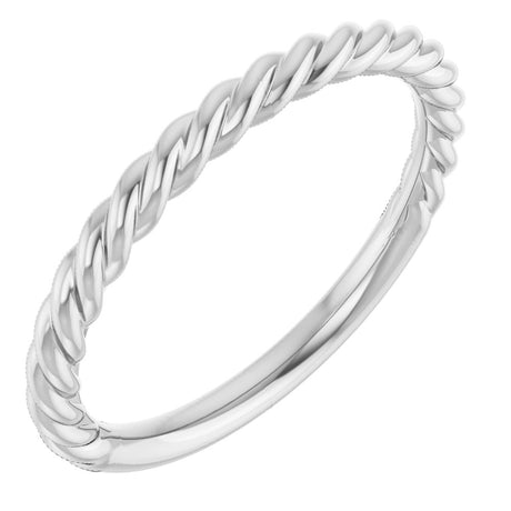 Sterling Silver 2.3 mm Rope Band Size 9
