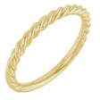 18K Yellow Gold 2.3 mm Rope Band Size 9