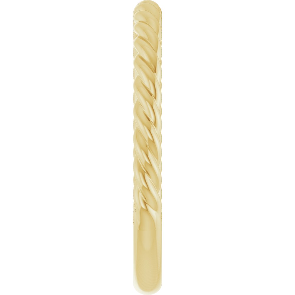 18K Yellow Gold 2.3 mm Rope Band Size 9