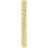 10K Yellow Gold 2.3 mm Rope Band Size 5