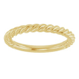 14K Yellow Gold 2.3 mm Rope Band Size 5