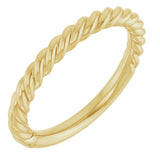 14K Yellow Gold 2.3 mm Rope Band Size 5