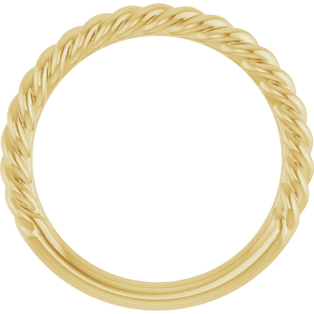 18K Yellow Gold 2.3 mm Rope Band Size 6