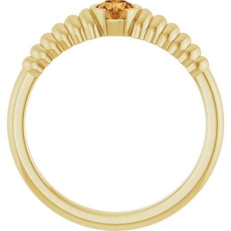 14K Yellow Gold Natural Citrine Ring