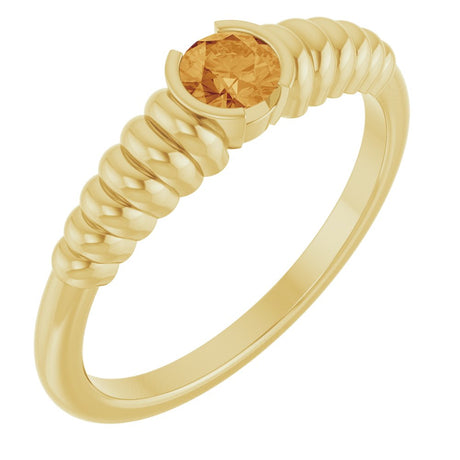 14K Yellow Gold Natural Citrine Ring