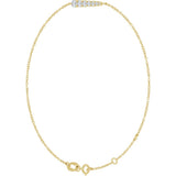 14K Yellow Gold 1/4 CTW Natural Diamond Graduated 6 1/2-7 1/2" Bracelet