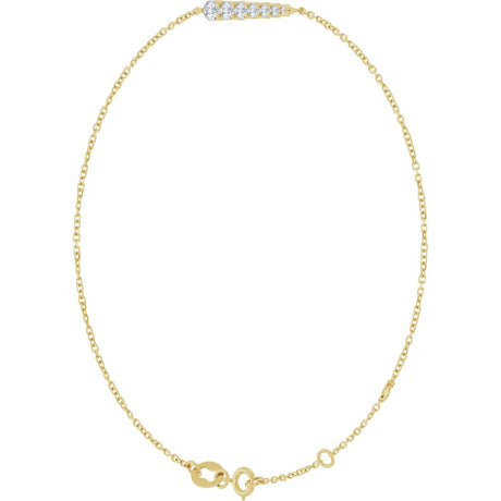 14K Yellow Gold 1/4 CTW Natural Diamond Graduated 6 1/2-7 1/2" Bracelet