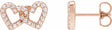 14K Rose Gold 1/5 CTW Natural Diamond Interlocking Heart Earrings