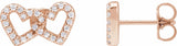 14K Rose Gold 1/5 CTW Natural Diamond Interlocking Heart Earrings