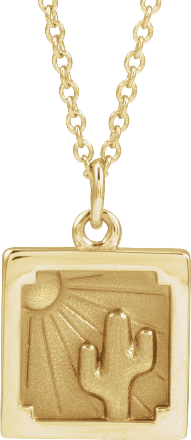 14K Yellow Gold Desert 16-18" Necklace