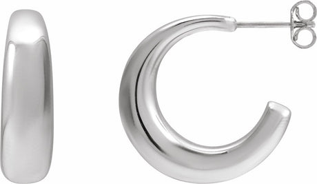 Sterling Silver 19.2 mm Hoop Earrings
