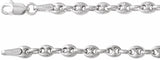 Sterling Silver 3.8 mm Hollow Puffed Anchor 20" Chain