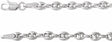 Sterling Silver 3.8 mm Hollow Puffed Anchor 16" Chain