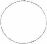 Sterling Silver 3.8 mm Hollow Puffed Anchor 16" Chain