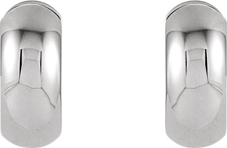 14K White Gold Hinged 16.75 mm Hoop Earrings