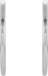 14K White Gold Hinged 38 mm Hoop Earrings